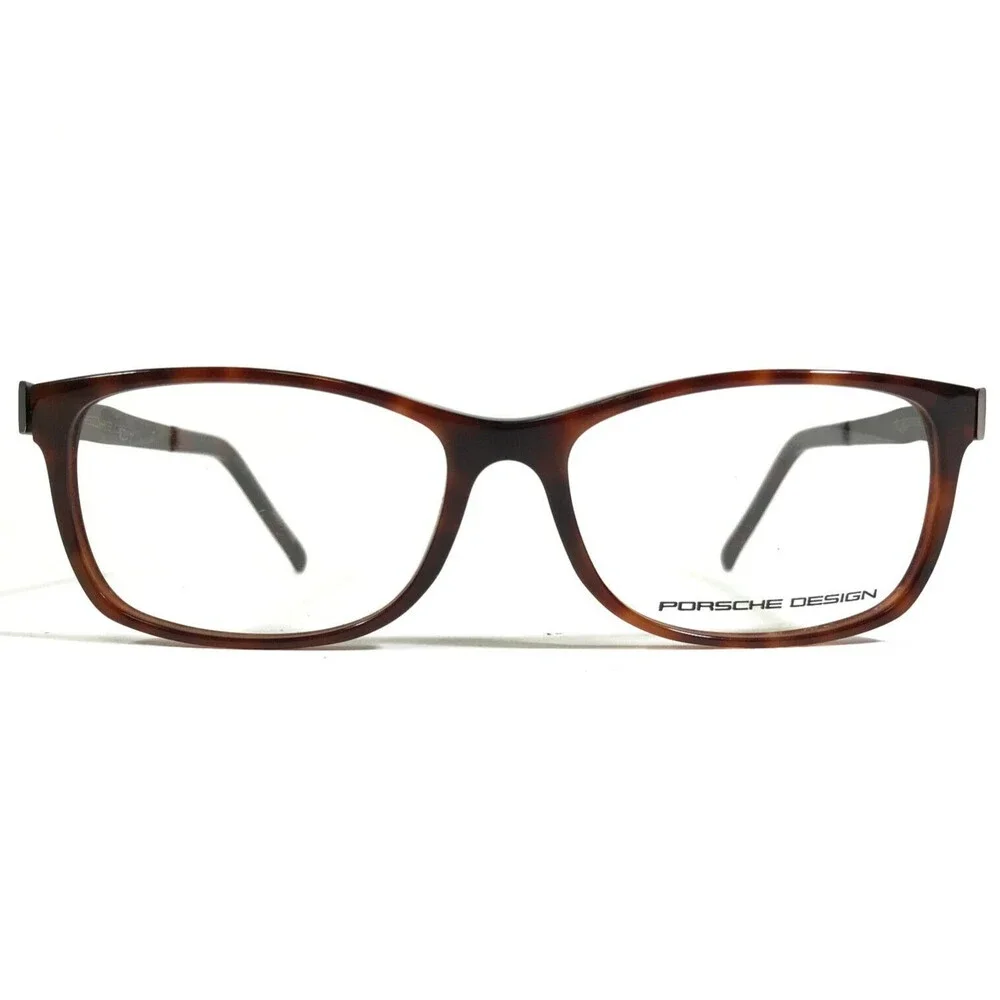 Porsche Design Eyeglasses Frames P8208 B Grey Tortoise Rectangular 53-15-140